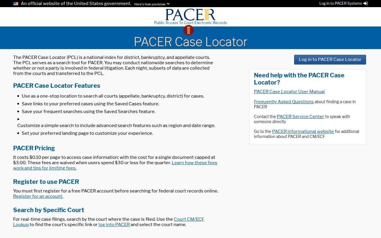 PACER federal court search for U.S. Marshals custody tied to Kalamazoo County